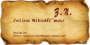 Zelina Nikodémusz névjegykártya